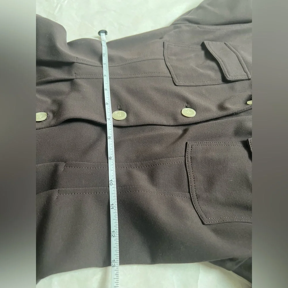 Snidel Long Sleeve All-In-One Straight Leg Belted Size 0 Brown Jumpsuit Romper